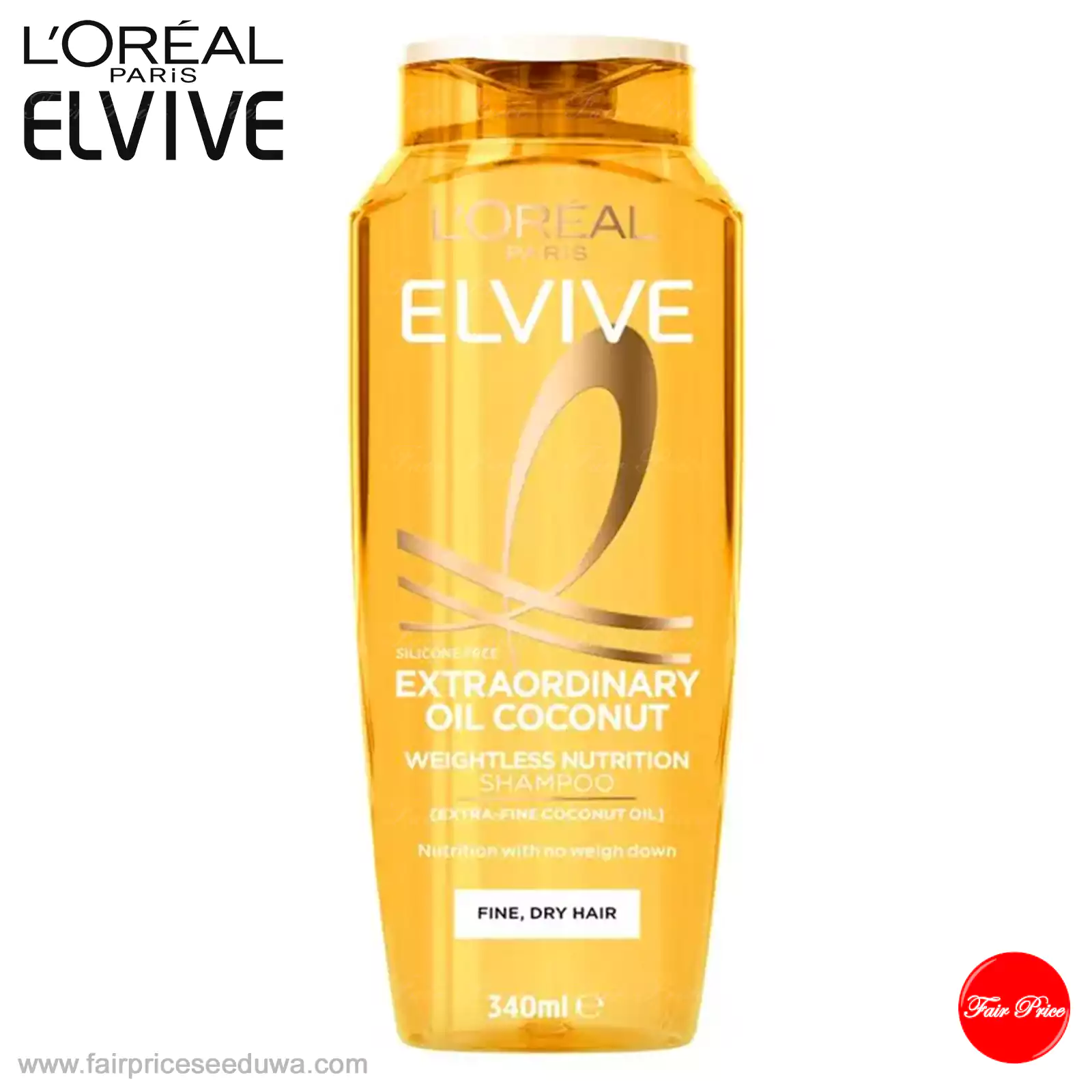 LOreal Elvive Ex Oils Coconut Shampoo & Conditioner 340ml (Set) - Image 2