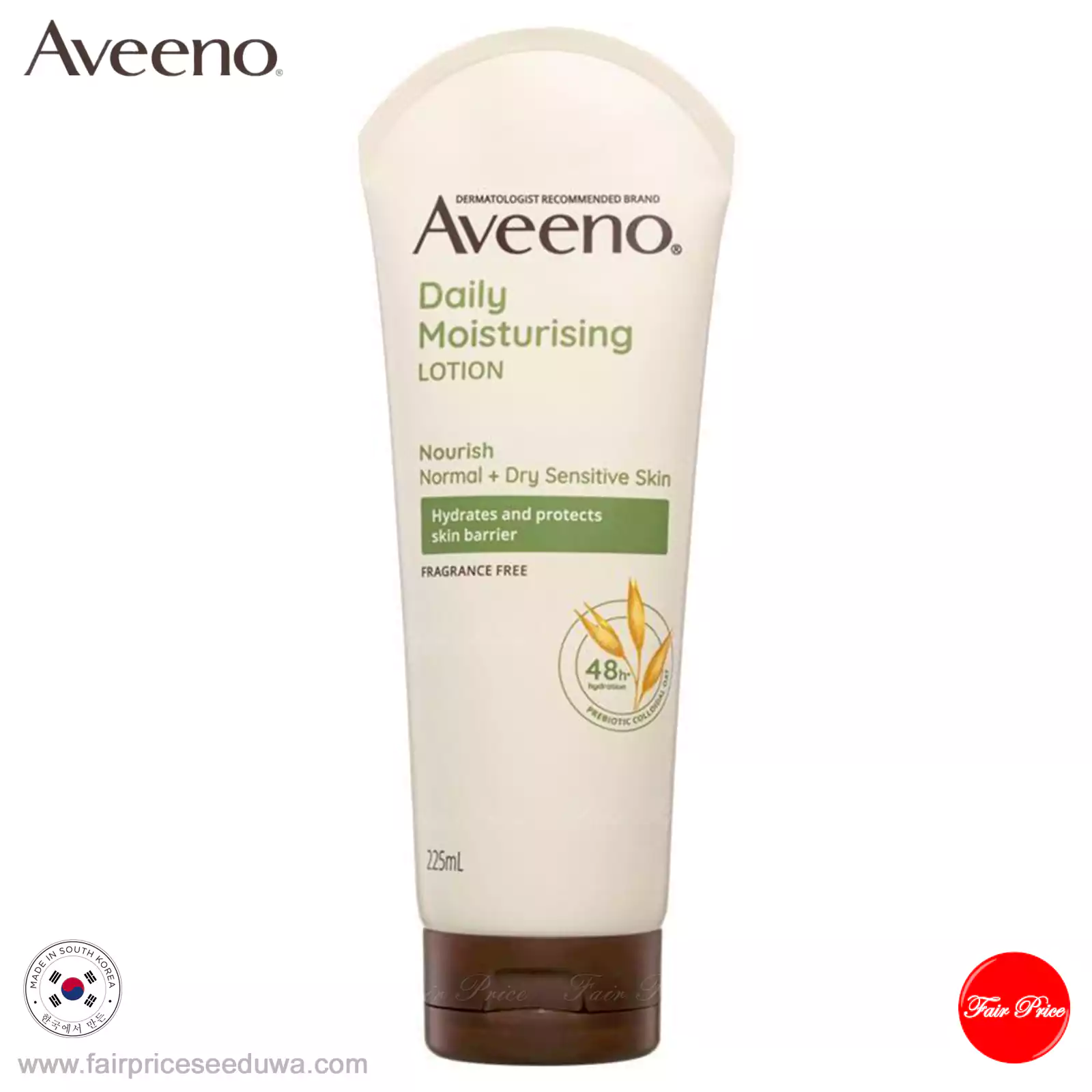 Aveeno Daily Moisturising Fragrance Free Body Lotion 225ml - Image 2
