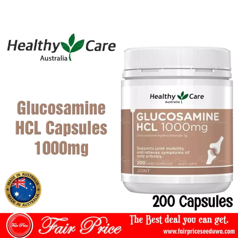 Healthy Care Glucosamine HCL 1000mg 200 Capsules