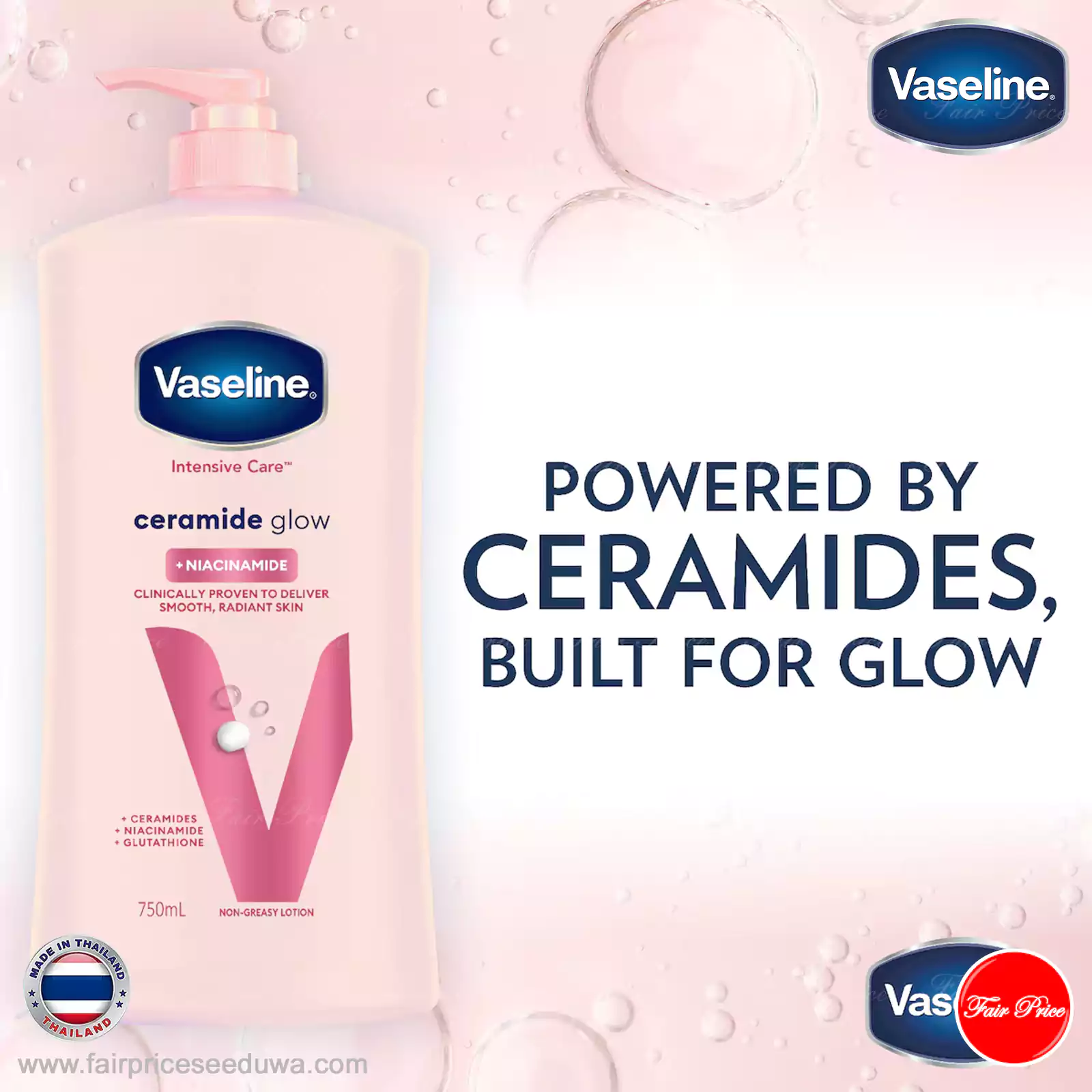 Vaseline Intensive Care Body Lotion Ceramide Glow 750ml - Image 6