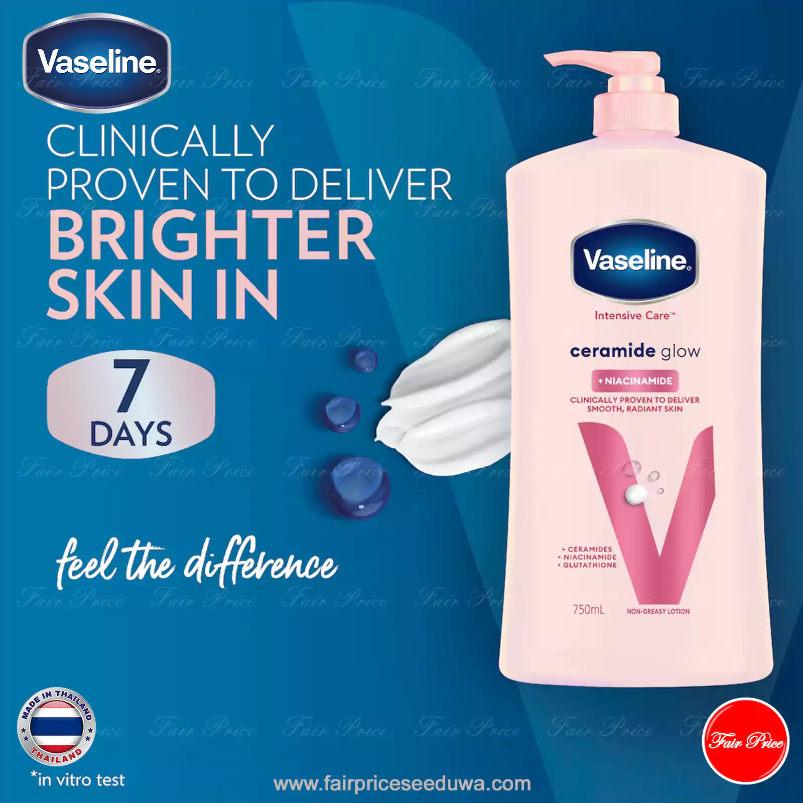 Vaseline Intensive Care Body Lotion Ceramide Glow 750ml - Image 2